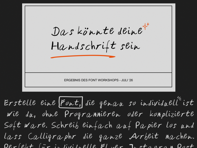 Handschrift als Font